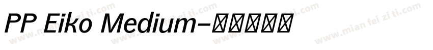PP Eiko Medium字体转换